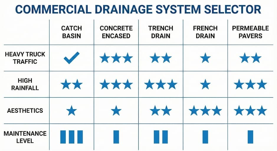 What Is the Best Parking Lot Drainage System? (A Complete Guide) 2 Which Drainage System Is Best for Your Property?