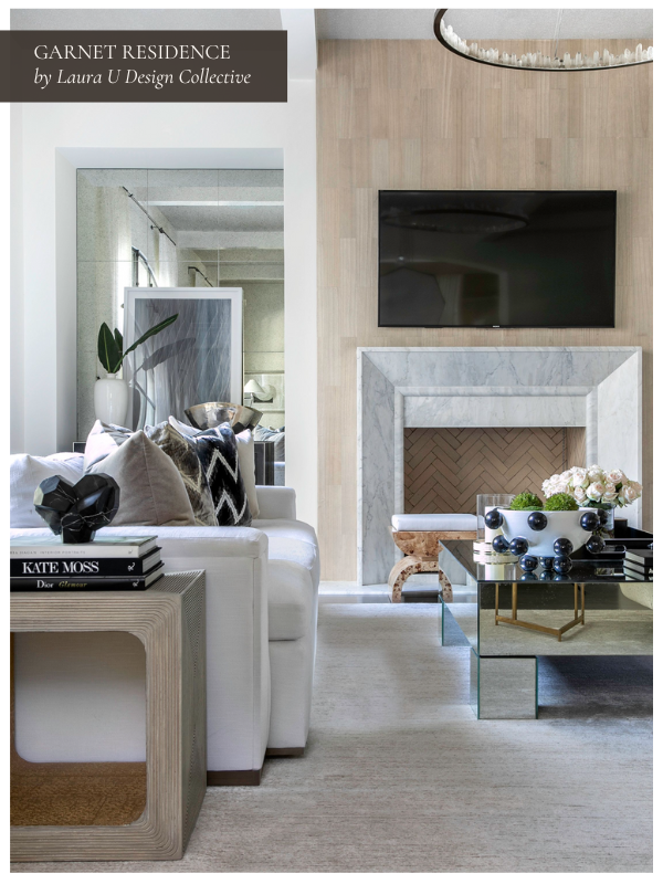 a romantic living room with mostly blush, tan, and gray notes
