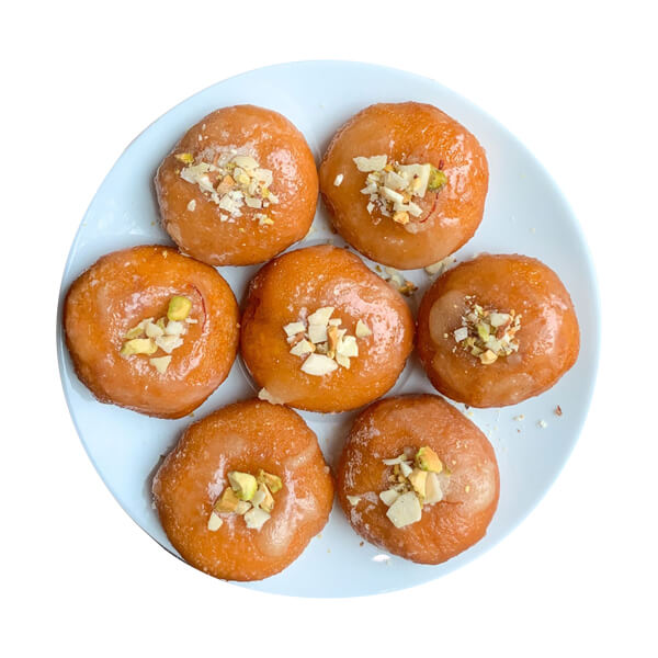 Badhusha, a traditional South Indian dessert, served at Swagath Foods