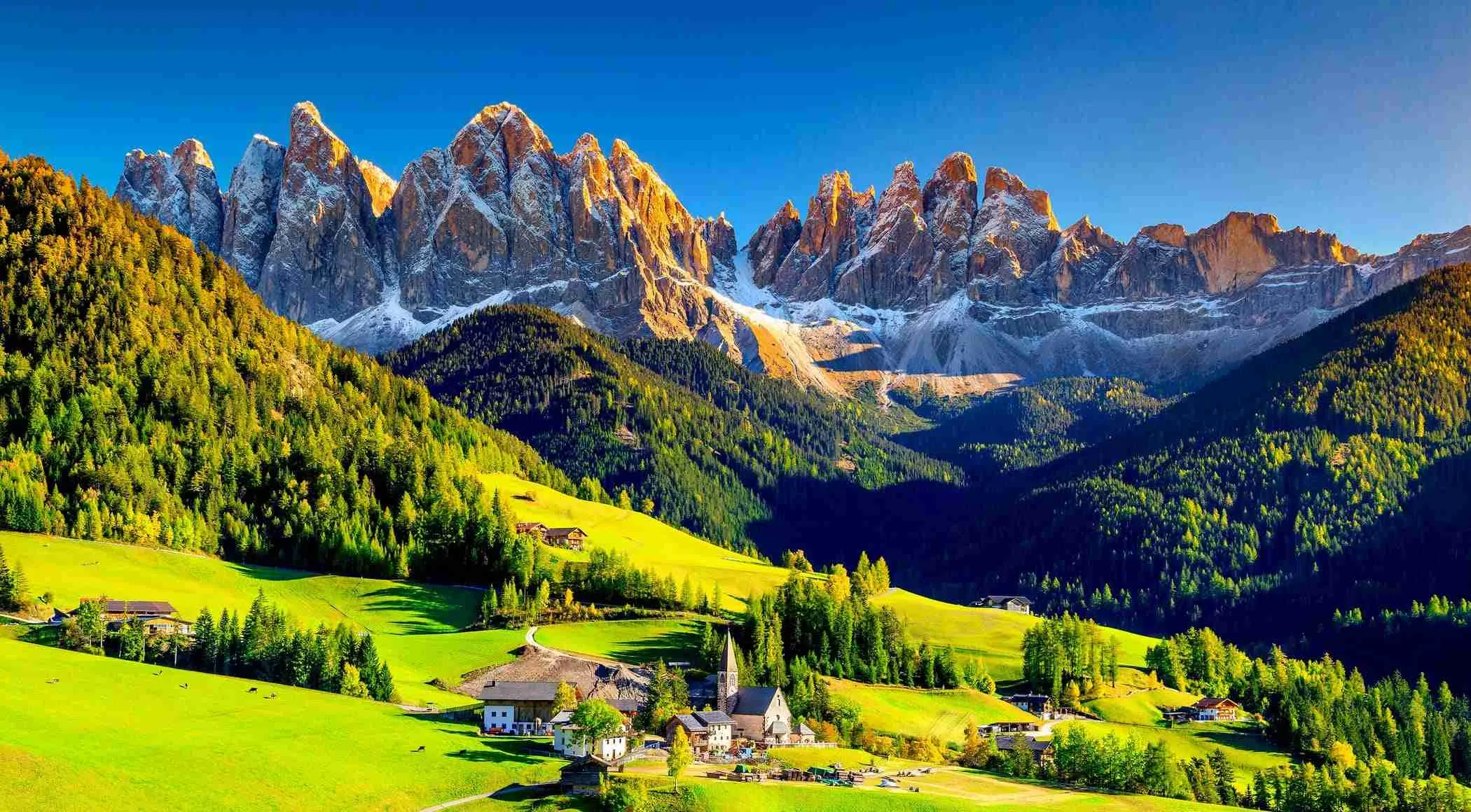 Dolomites mountain views from our Artisanal production - made to order.