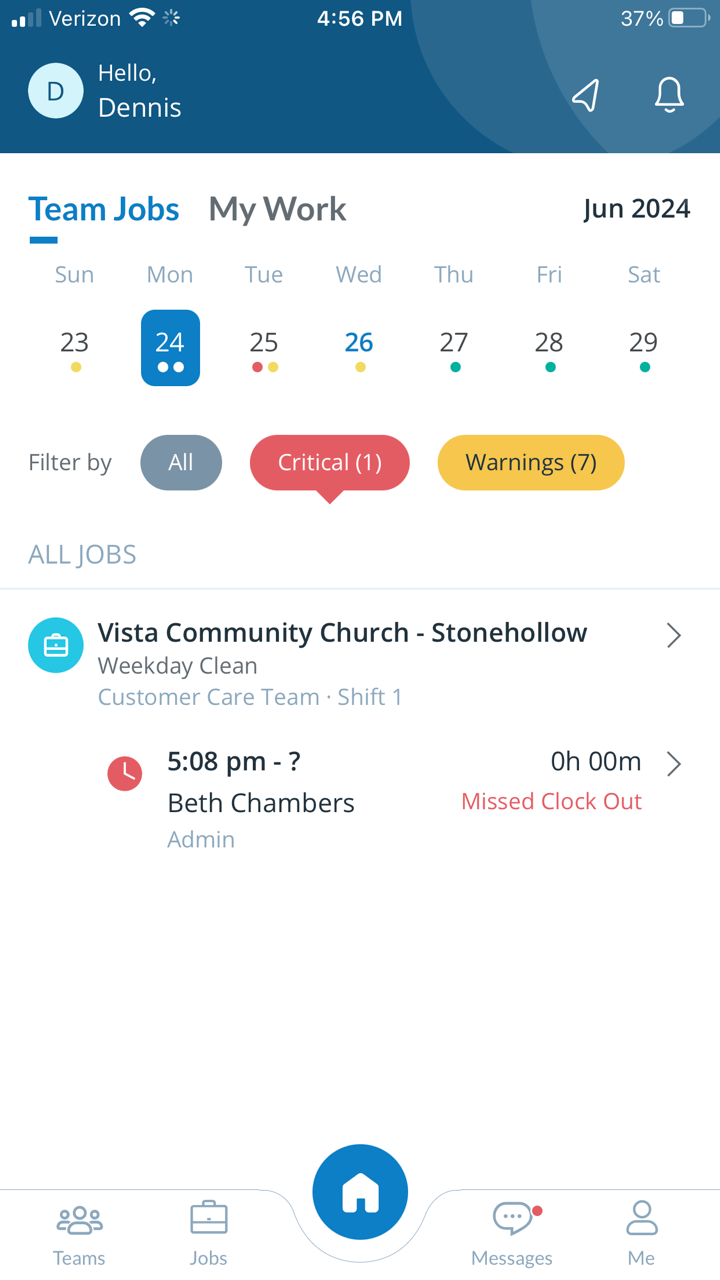 The Chronotek Pro Supervisor App for employee time-tracking