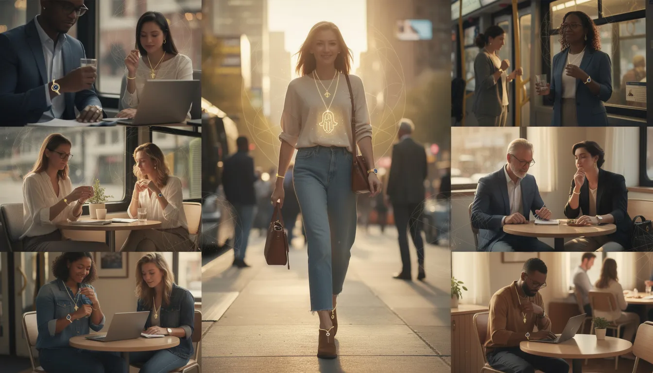 The image features a pair of elegant sterling silver hamsa hand earrings, symbolizing protection and good fortune. These intricate earrings are designed to bring luck and happiness to the wearer, making them a meaningful piece of jewelry for daily use.