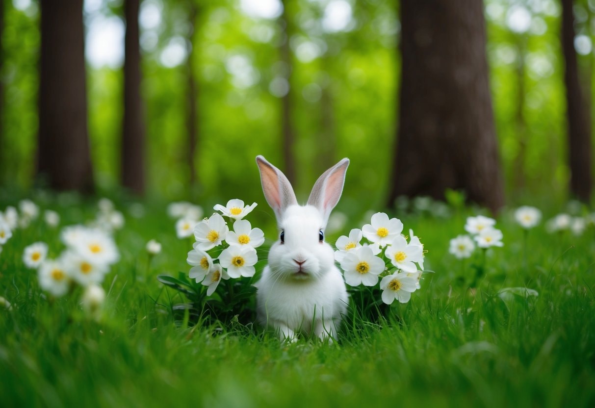 White Rabbit with Blue Eyes