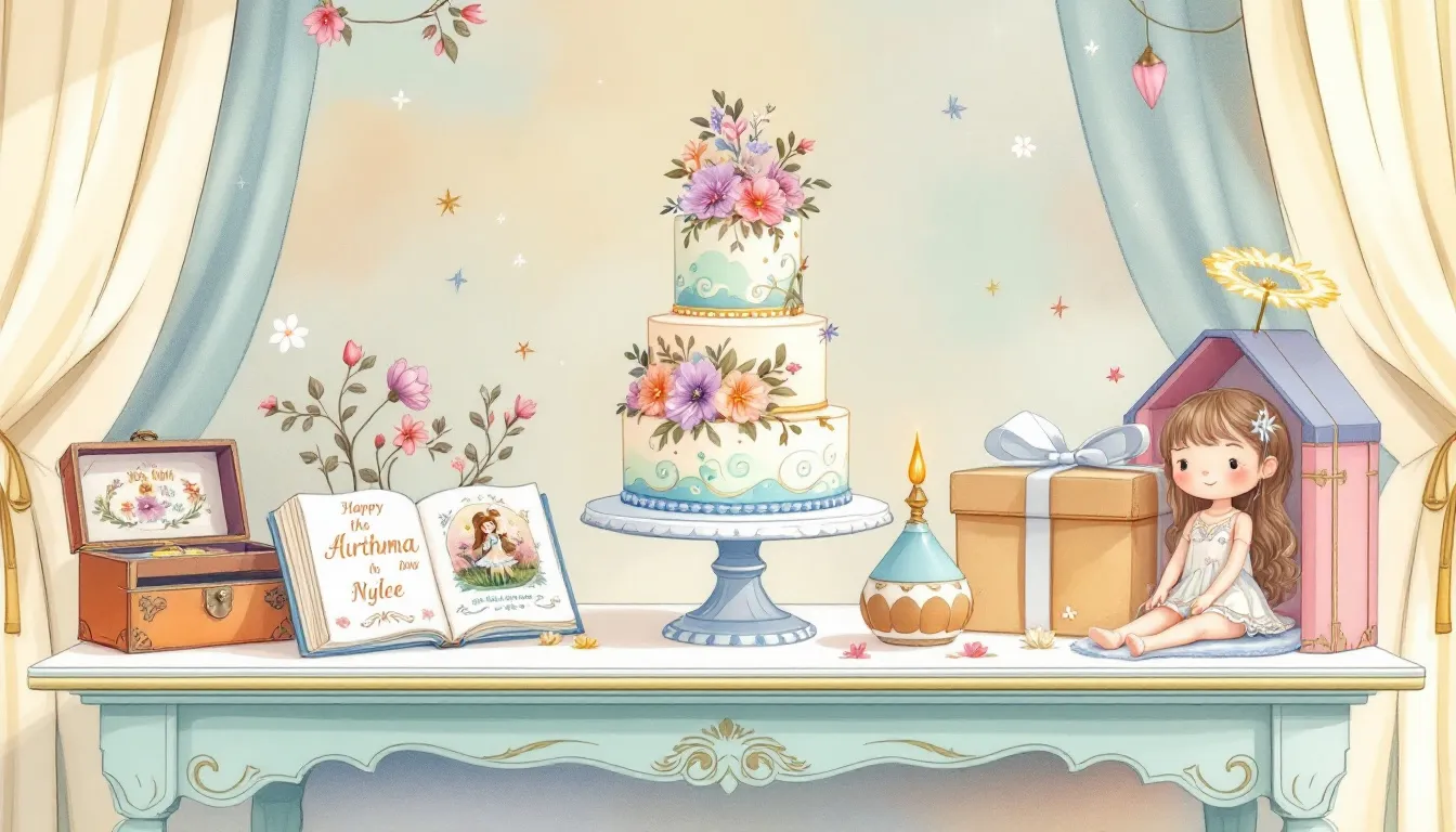 Best personalized gift ideas for birthdays displayed in an attractive arrangement.