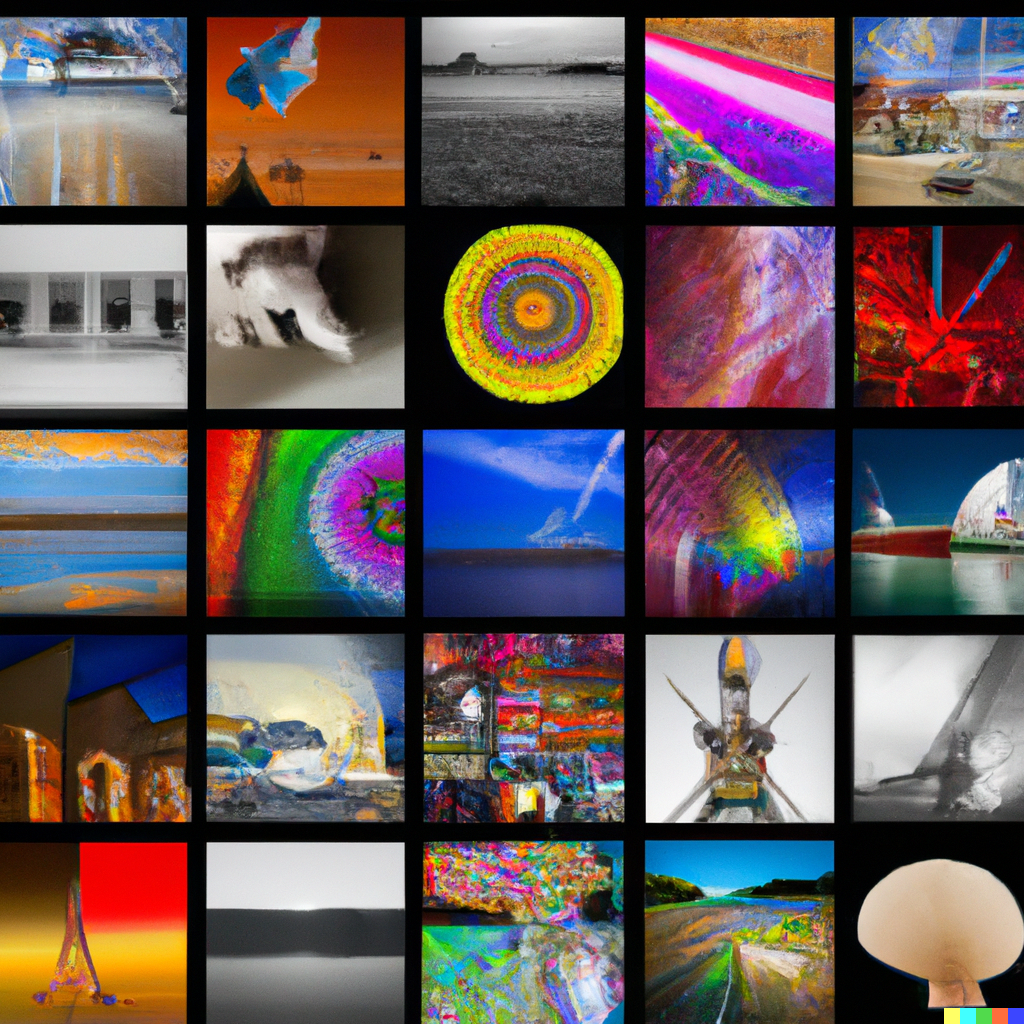  An engaging montage showcasing the diversity of images generated by DALL-E 2