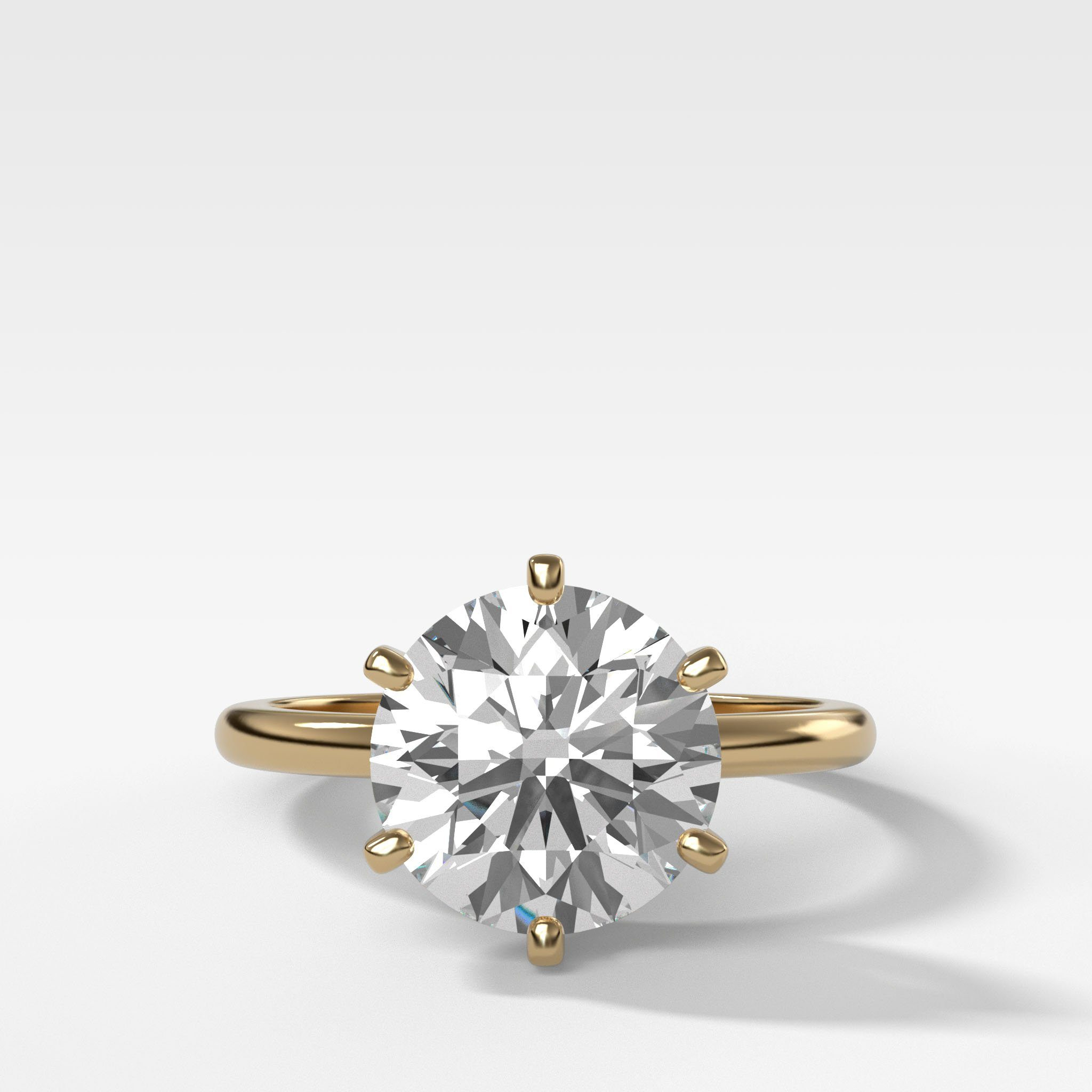 GOODSTONE Nova Solitaire Engagement Ring With Round Cut Diamond