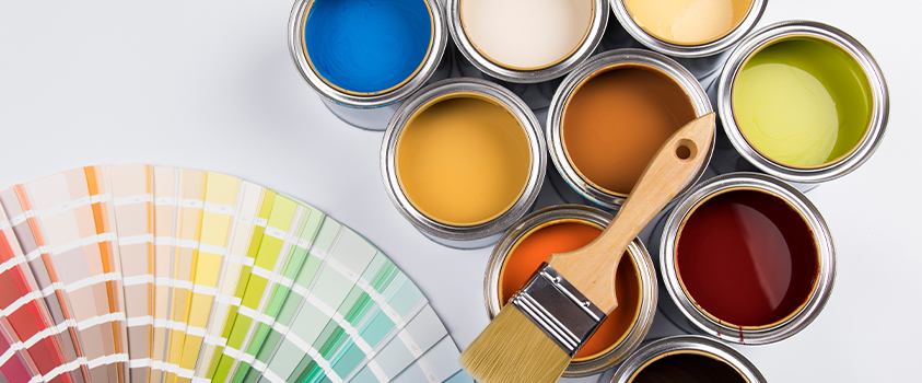 You can buy kid-friendly paint to finish your DIY projects.