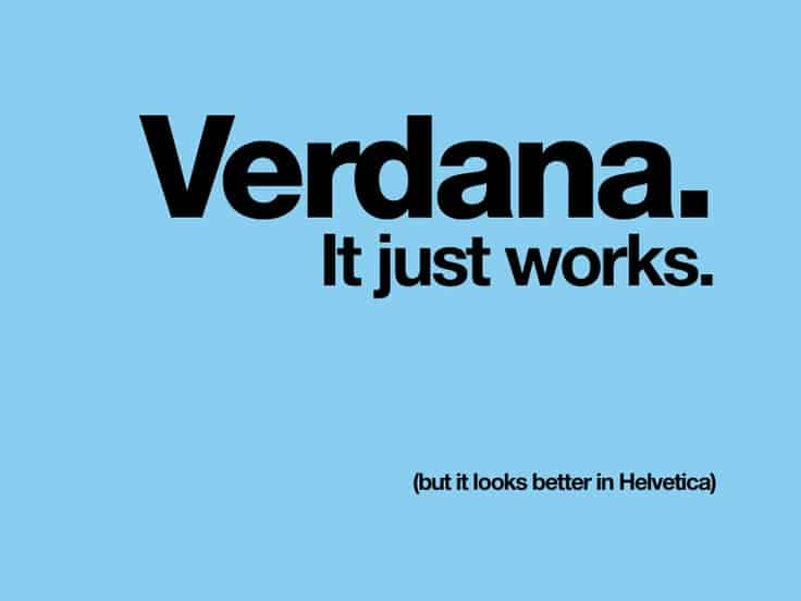 Verdana font for memes