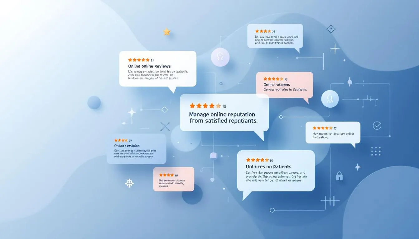 A collage of positive online reviews and testimonials from satisfied patients, emphasizing the importance of managing online reputation in plastic surgery.