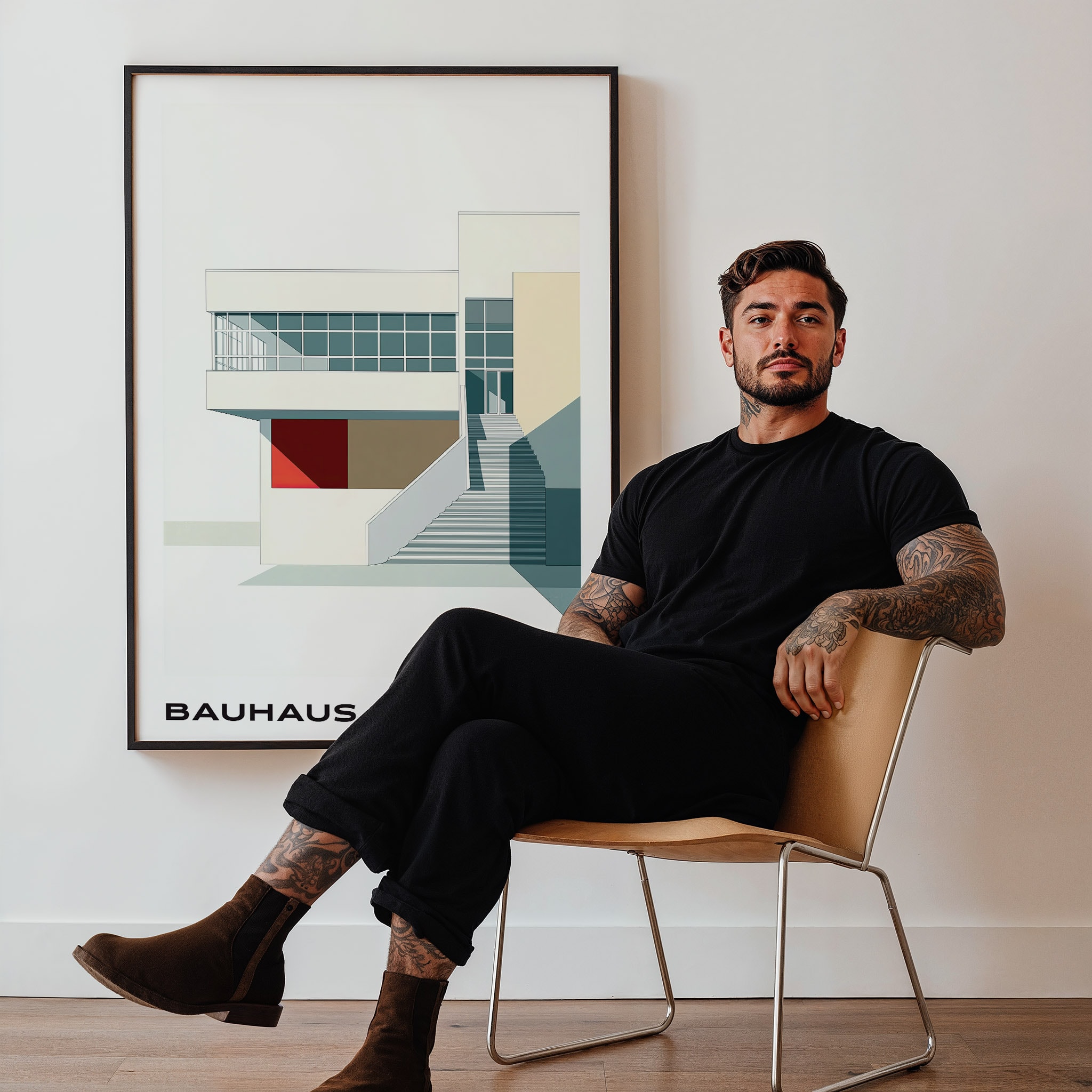 An abstract geometric art piece showcasing vibrant colors and shapes.
