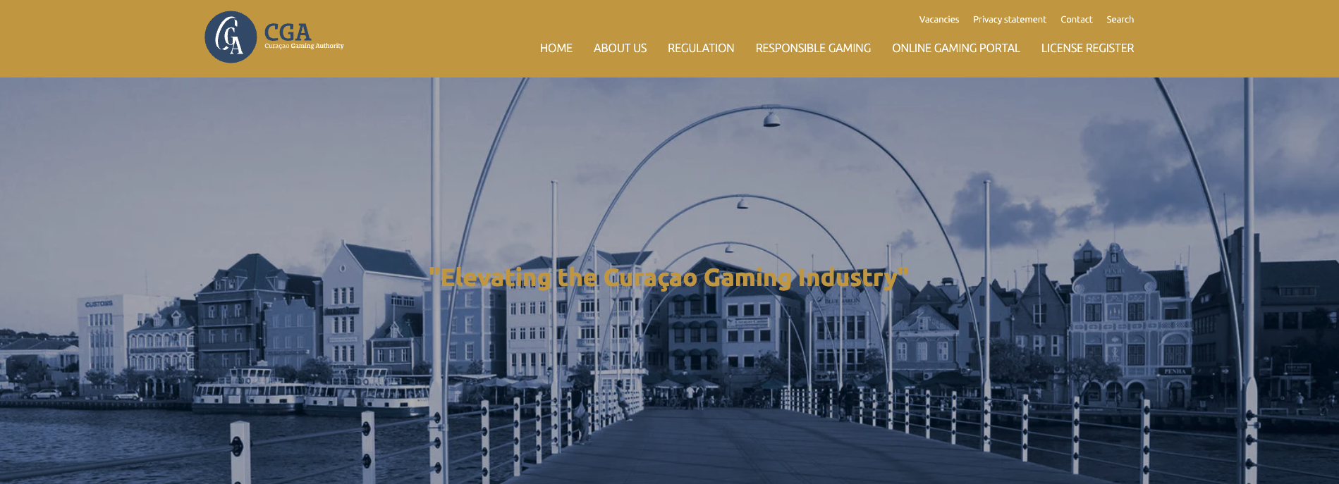 Curaçao Gaming Authority website for online casino licensing and regulation