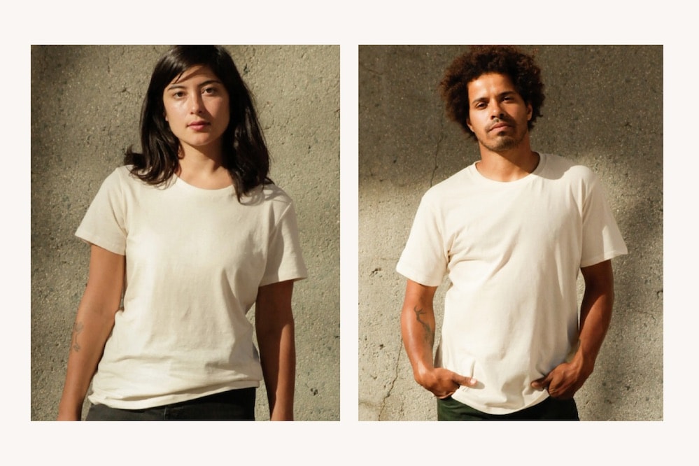 best organic cotton t-shirts bone color Harvest & Mill