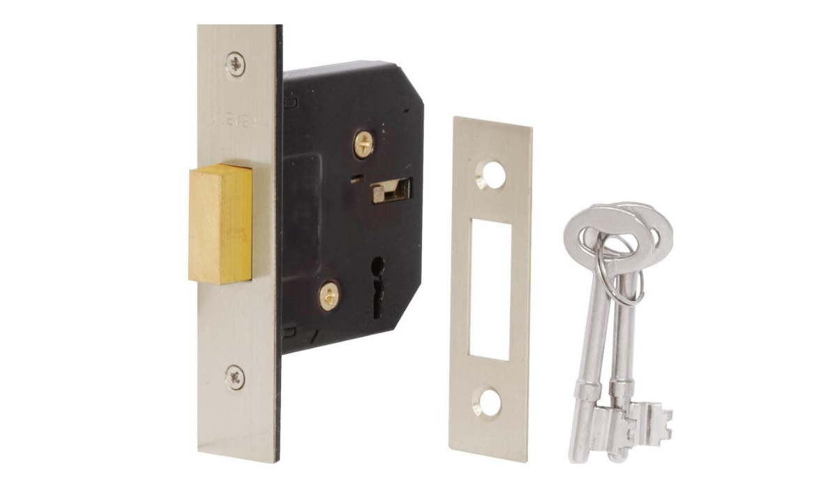 Door lock - five lever mortice deadlock for wooden front door - timber doors - 