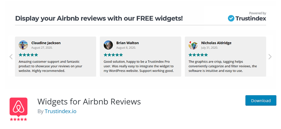 airbnb reviews widget for WordPress