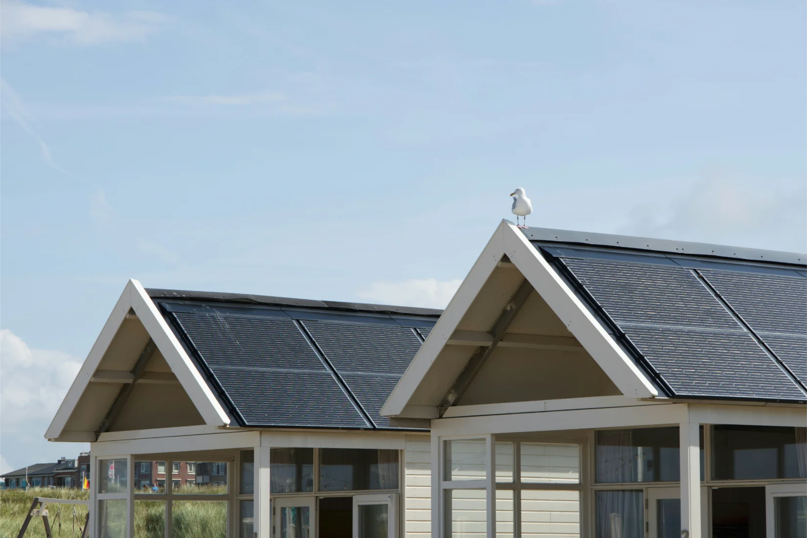 Residential housing with solar installation