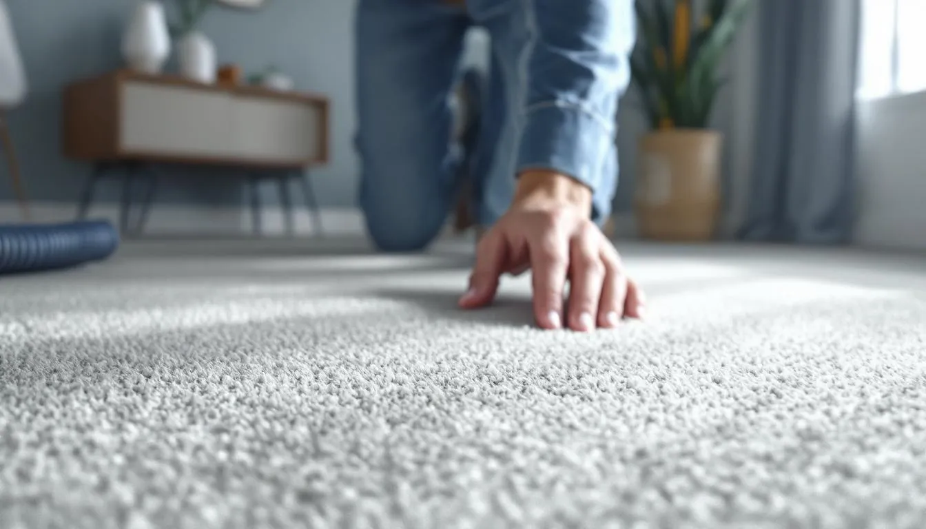 A professional carpet cleaning service being chosen by a customer.