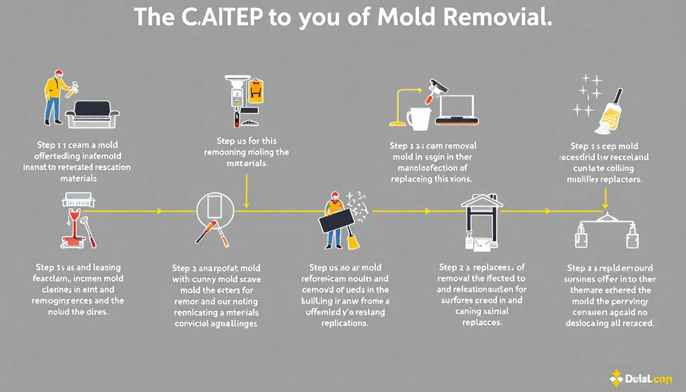 Removal of mold-infested materials during the mold remediation process.