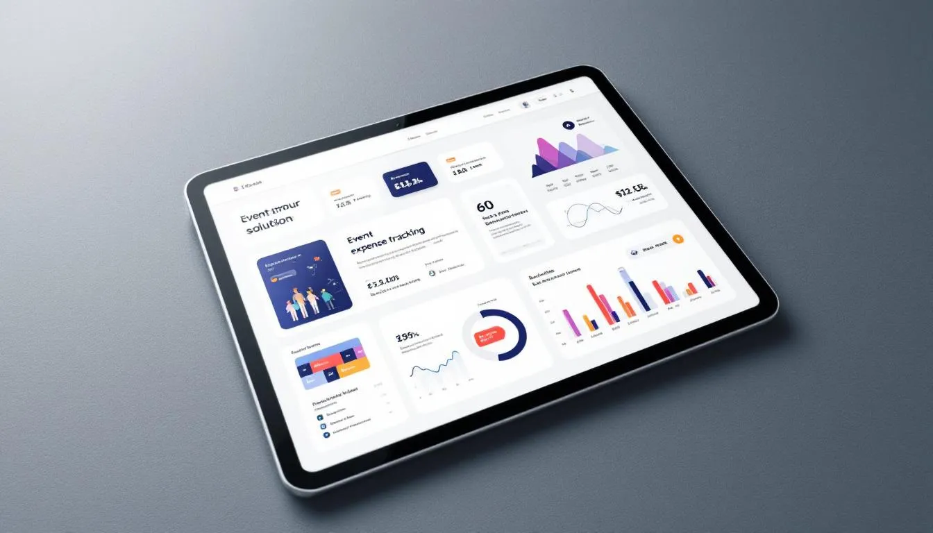 Suivi des d&eacute;penses d'&eacute;v&eacute;nements sur une tablette.