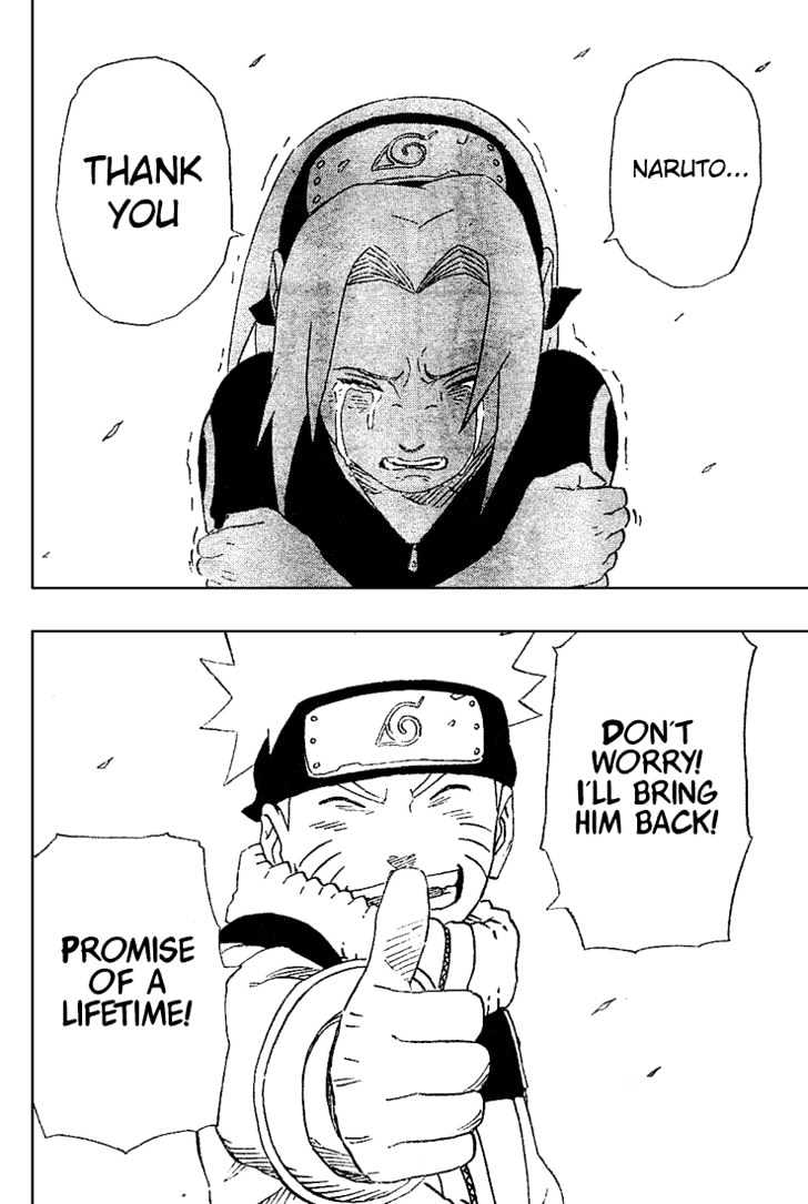 Naruto's promise to Sakura