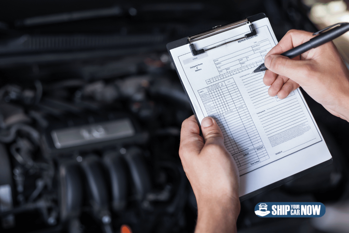 Vehicle inspection for transport