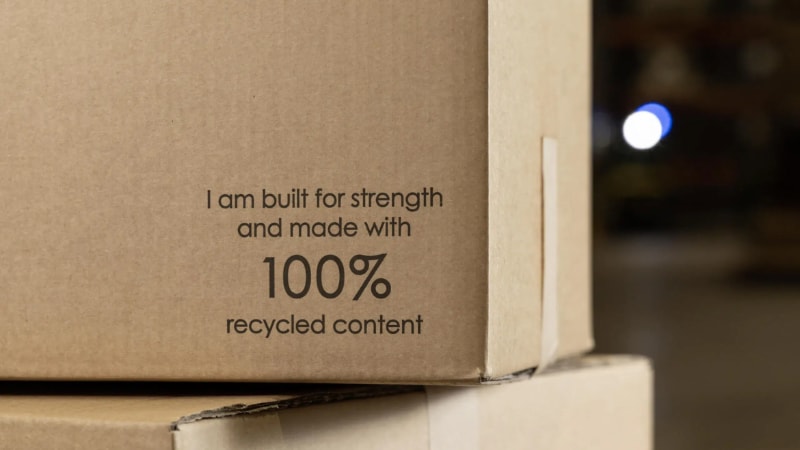 Packaging made of recycled material 