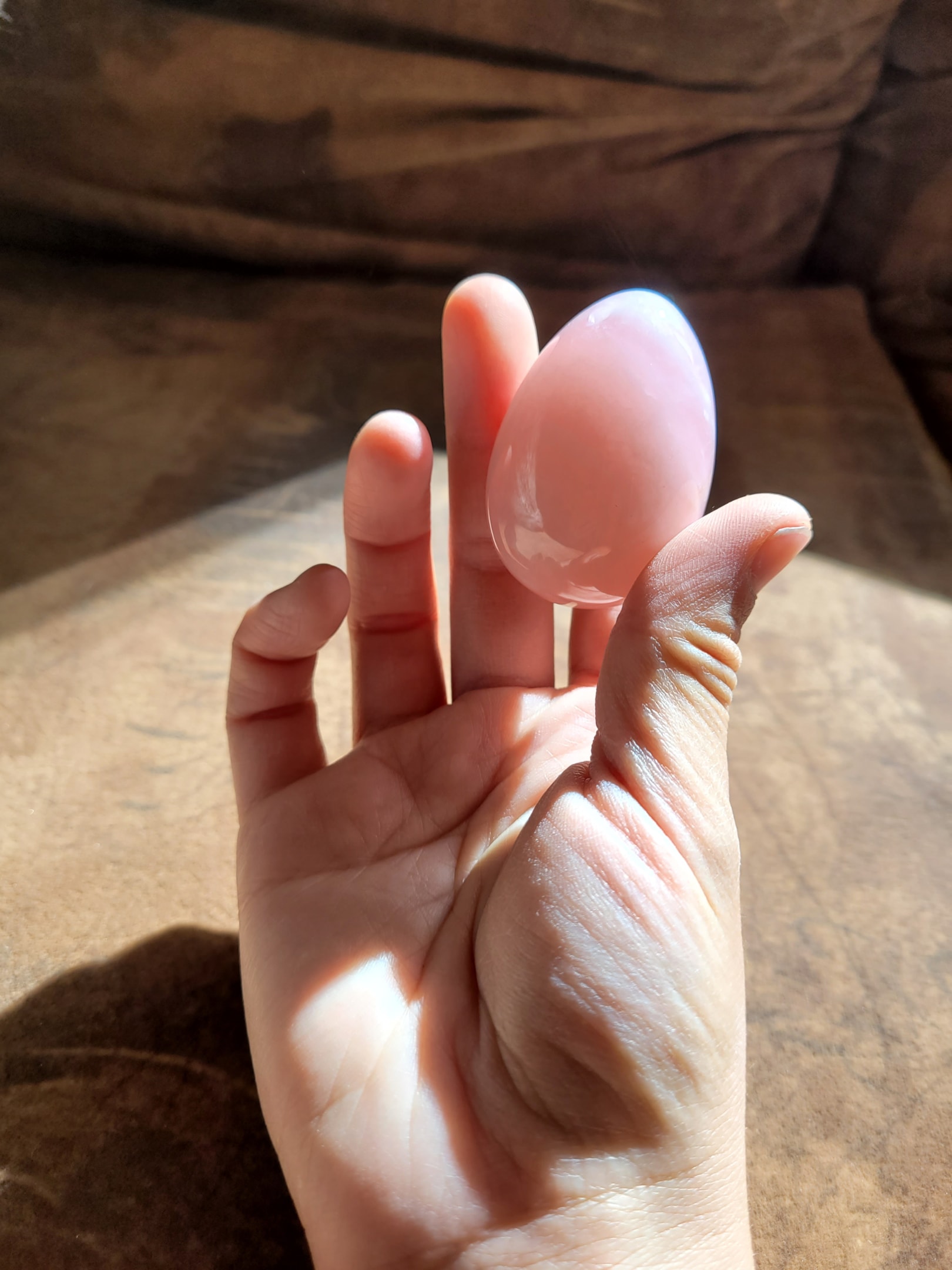 Rose quartz yoni egg