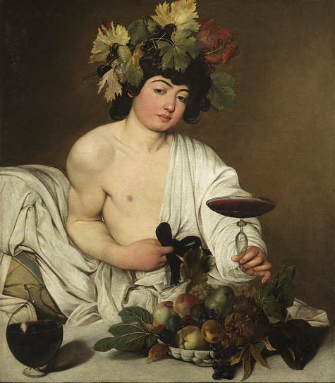 A painting of Dionysus, the Greek god of wine and intoxication