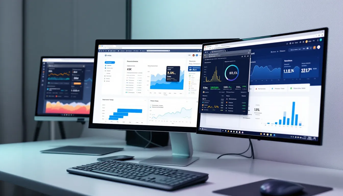 The image shows multiple browser windows displaying website performance metrics, highlighting the importance of cross browser testing for web and mobile apps. It emphasizes the use of automated testing tools to ensure a seamless user experience across different browsers and devices.