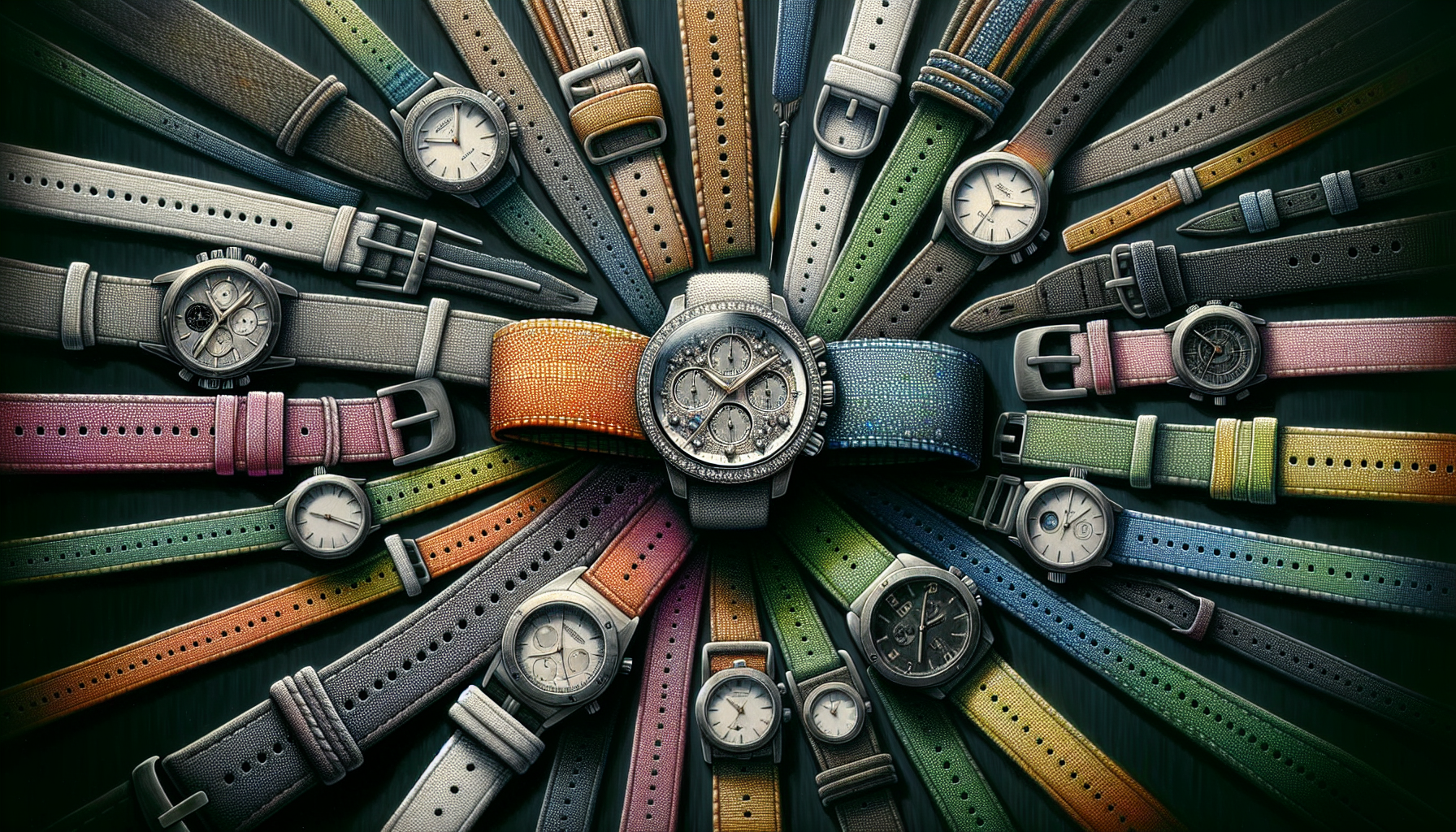Canvas strap paired with dress, sports, and everyday watches