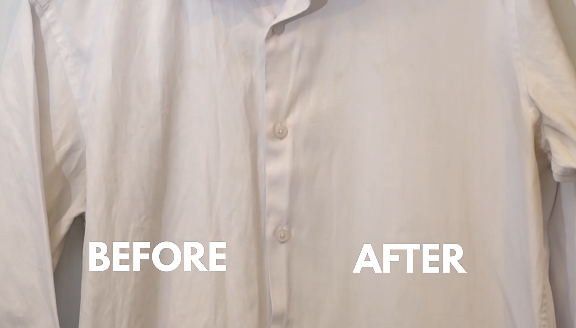 wrinkled clothing before and after