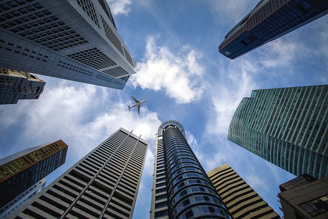 skyscrapers, singapore, city