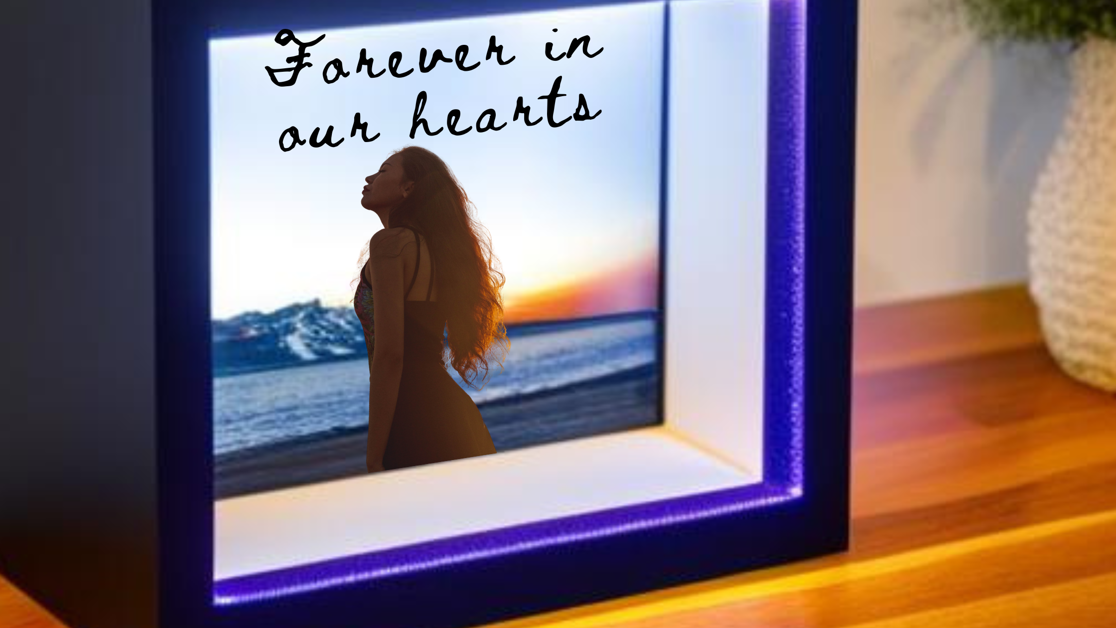 Personalized shadow box gift featuring friend who passed.