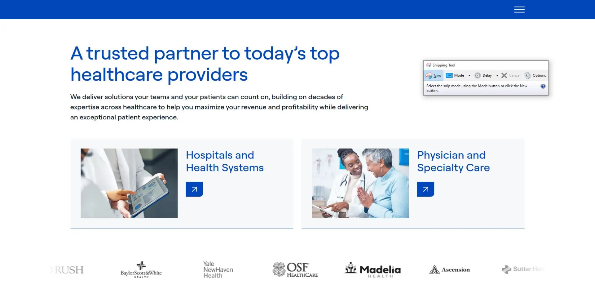 Homepage of R1 website