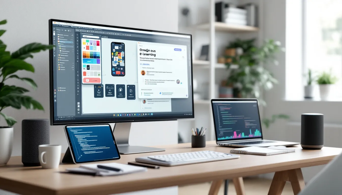 The image features a variety of digital devices, including laptops and tablets, showcasing different creative and educational content platforms, illustrating the diverse ways students can access information online. It highlights the challenges of accessing sites like Pinterest, which are often blocked by school networks due to internet restrictions and policies.