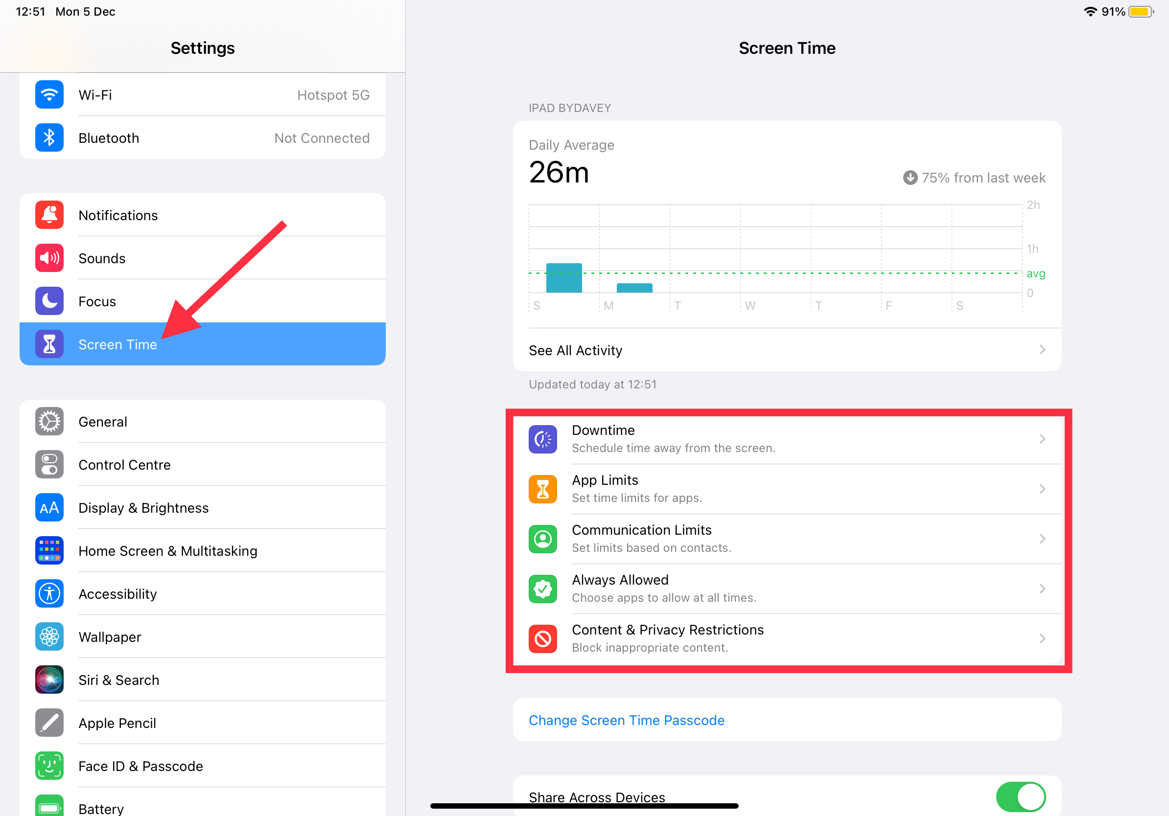 Remote.tools show how to configure screen time on iPad