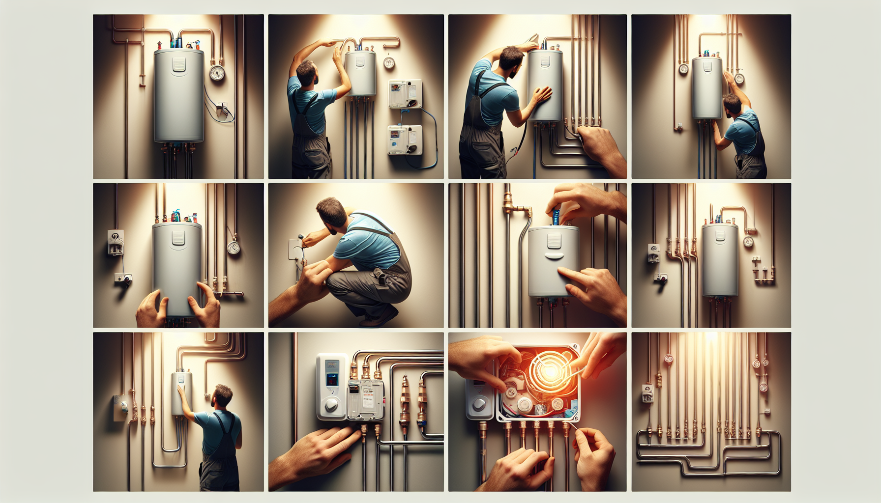 Electric hot water system installation process