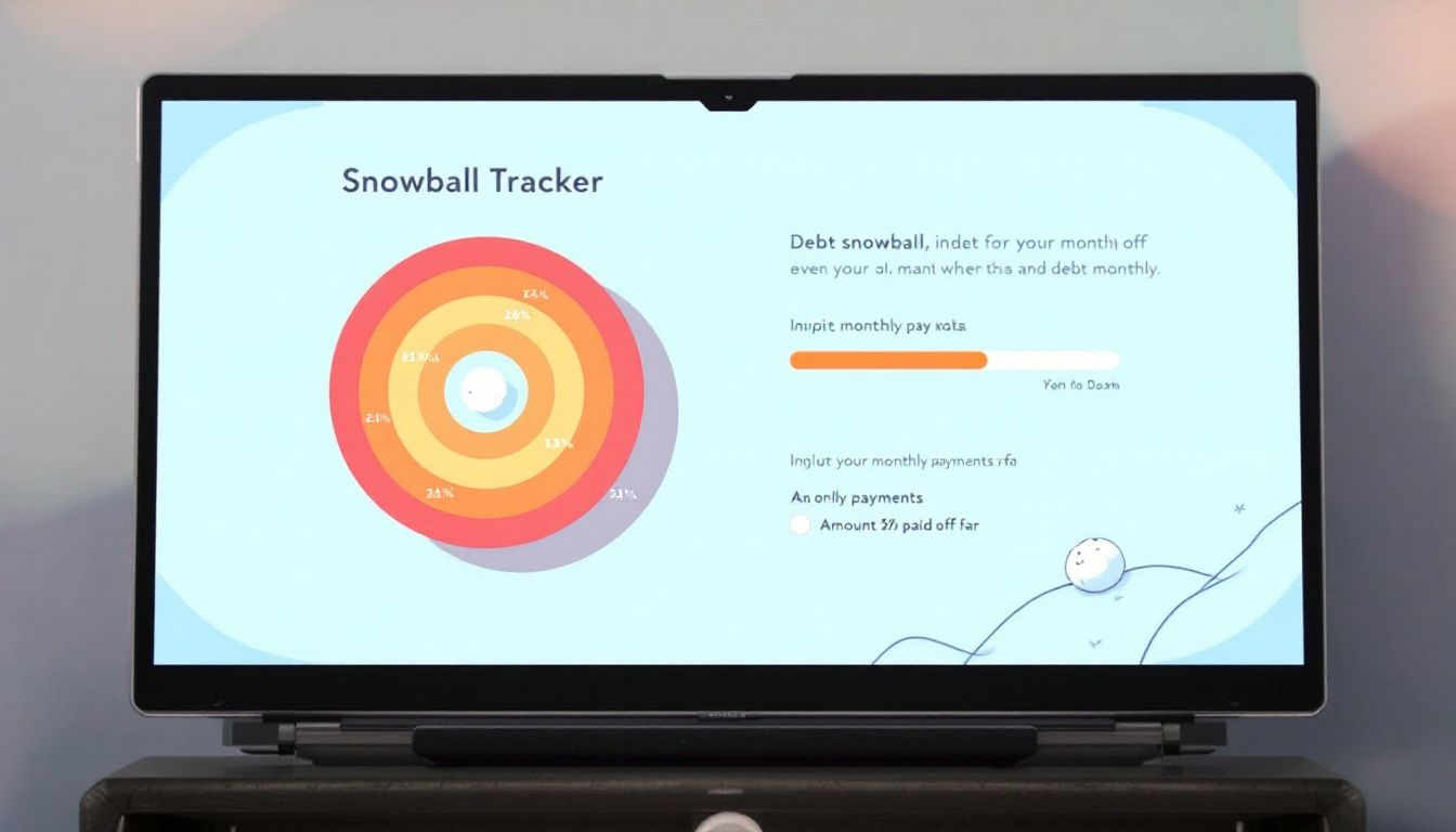 A screenshot of a debt snowball calculator interface.