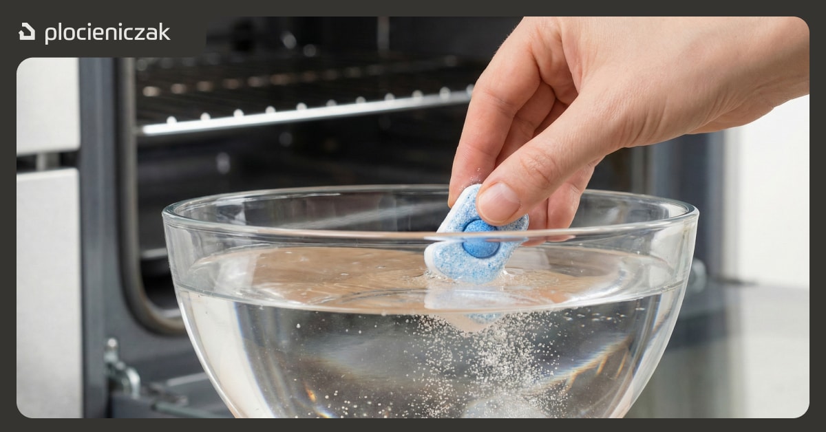 Tabletka do zmywarki rozpuszczana w ciepłej wodzie jako skuteczny sposób na czyszczenie piekarnika