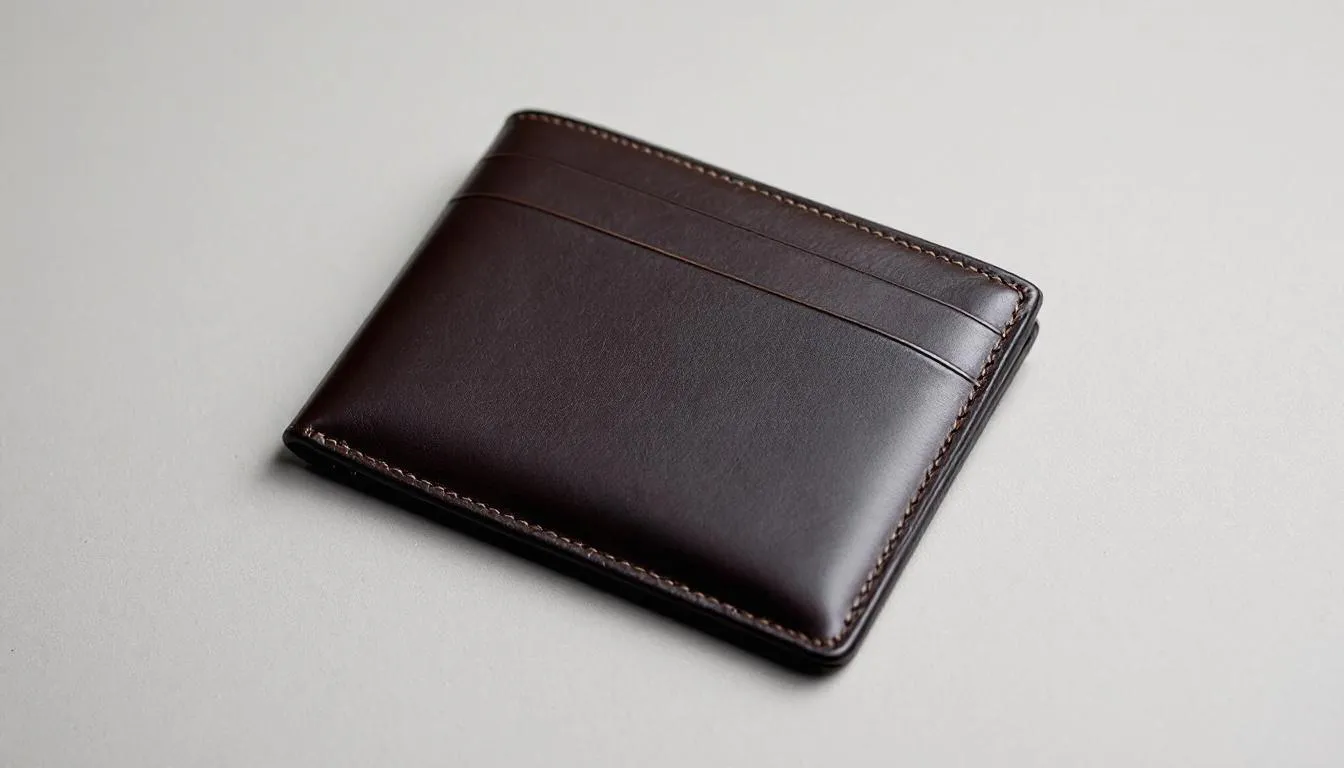 Een leren heren portemonnee met RFID bescherming en een tijdloos ontwerp.