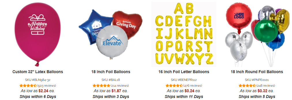 Custom Balloons & Inflatable Items