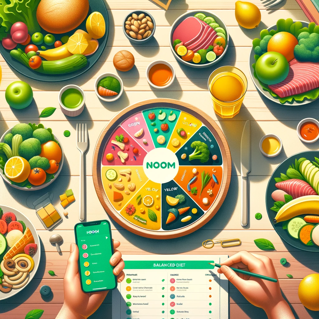 The concept of a balanced diet as promoted by Noom