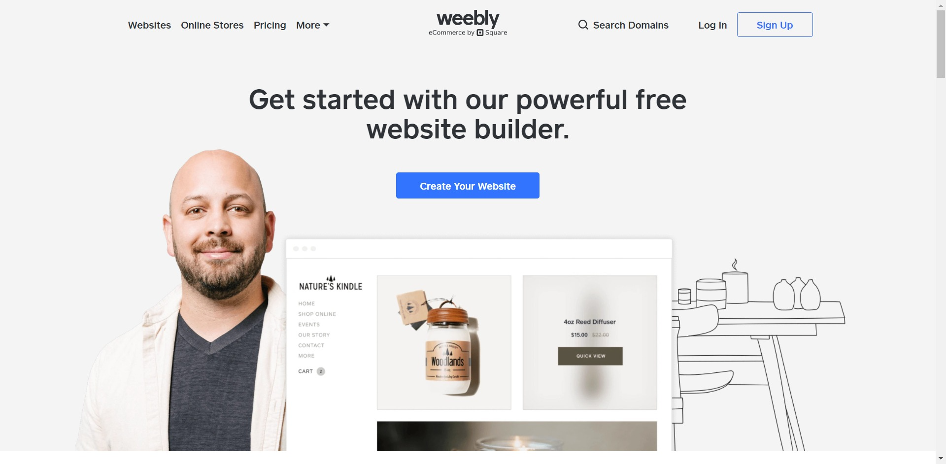 Weebly home page