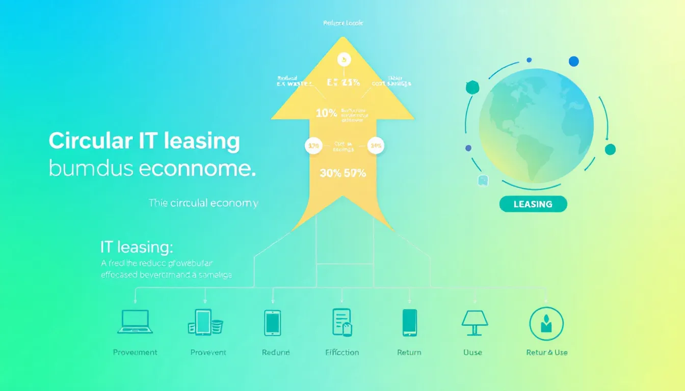 Die Rolle von IT-Leasing in der Kreislaufwirtschaft wird visuell dargestellt.
