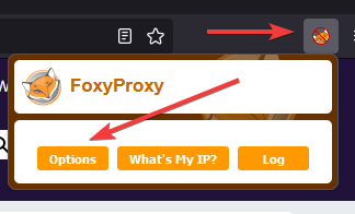 FoxyProxy PopUp Firefox