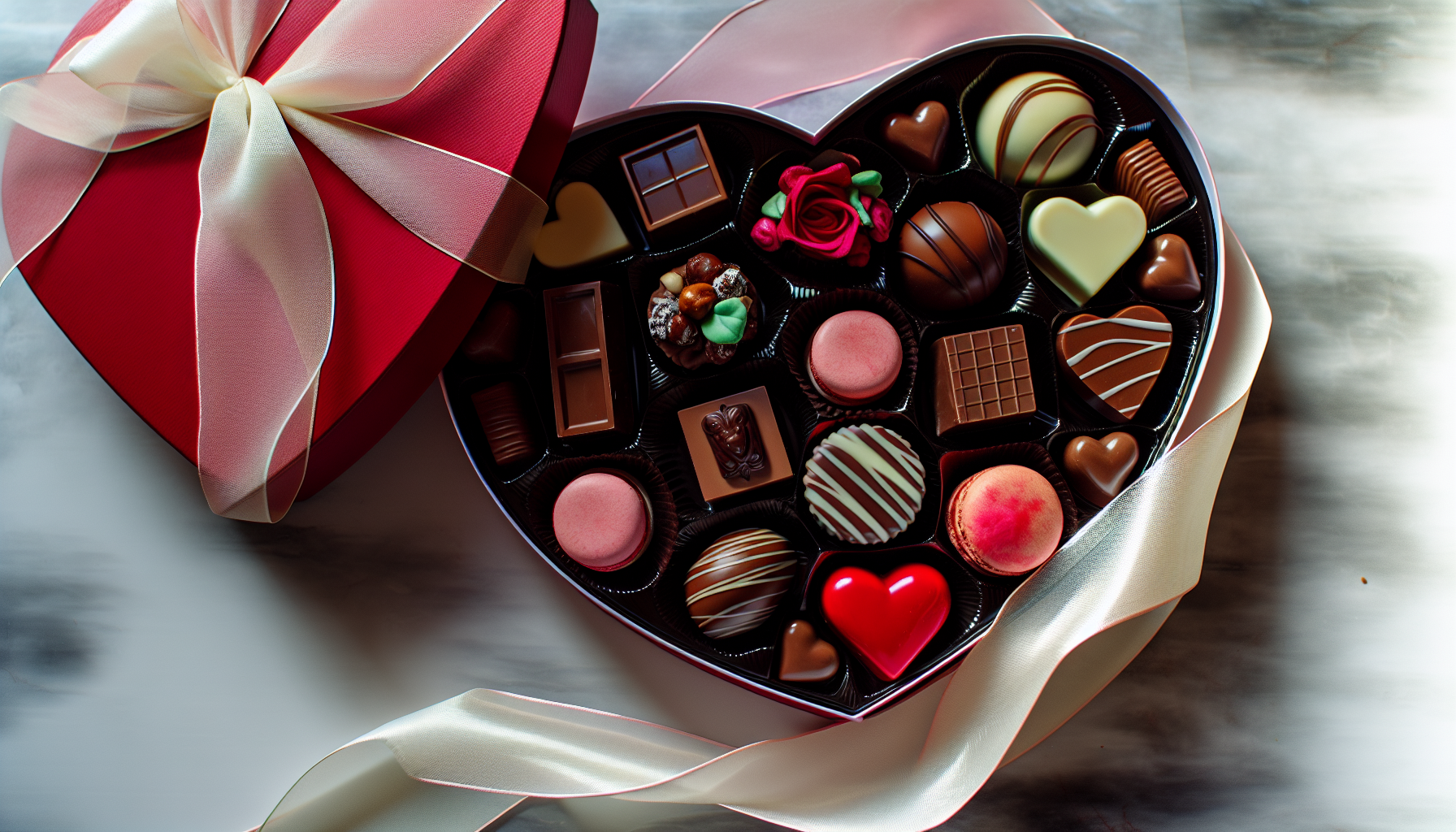 Delicious assortment of chocolates and sweets