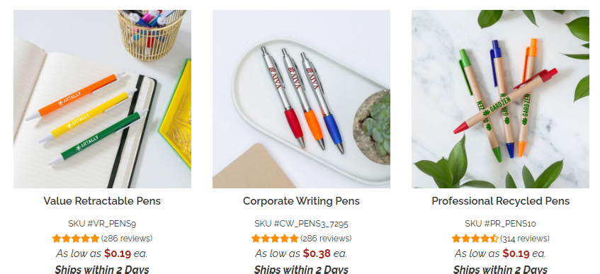 personalized notebooks and pens