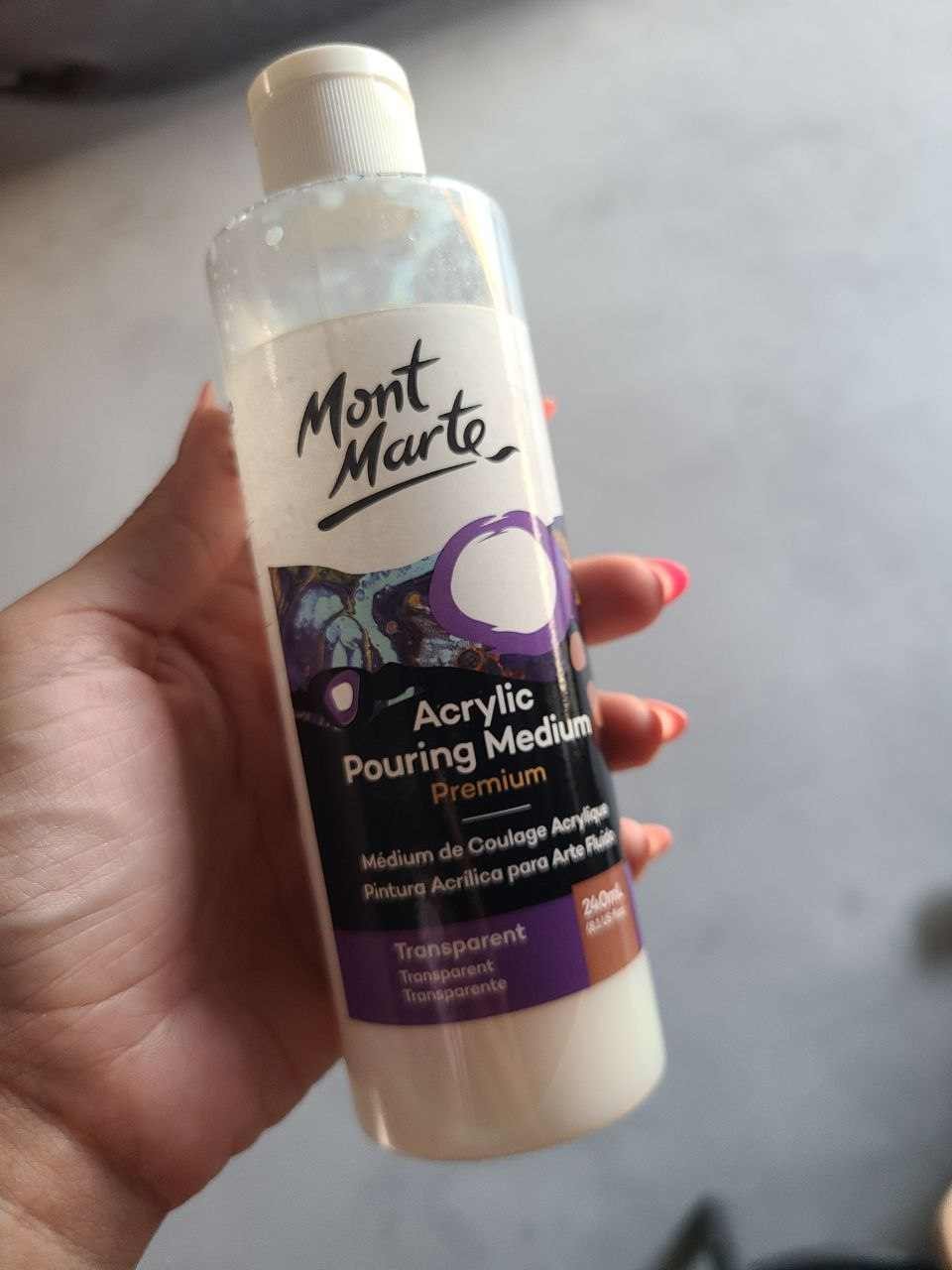 pouring medium to restore dry acrylic