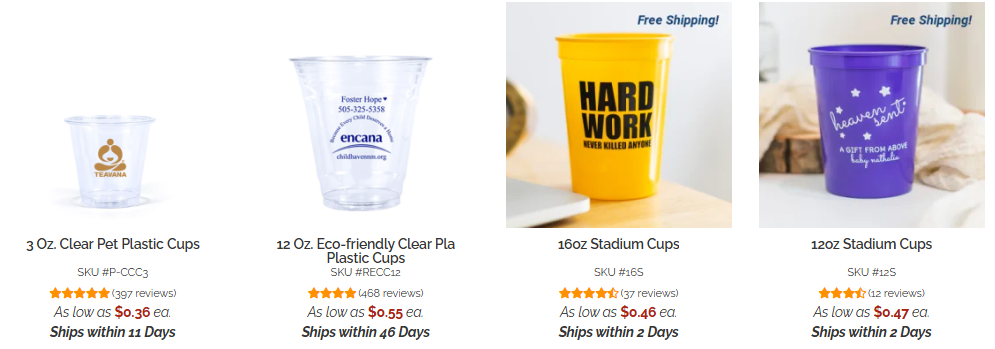 Plastic Cups & Stadium Cups