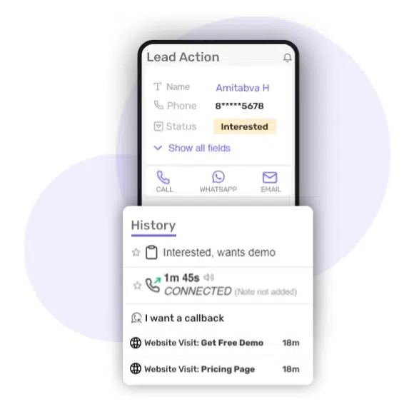 Lead action reports in Telecrm