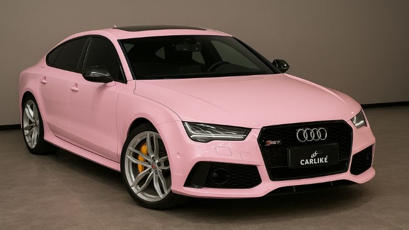 Audi wrapped in glossy wrap